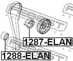 Febest Timing belt tensioner pulley – price [object Object] PLN