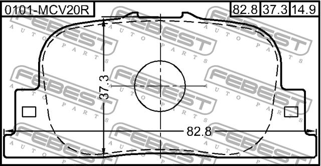 Febest 0101-MCV20R Brake Pad Set, disc brake 0101MCV20R