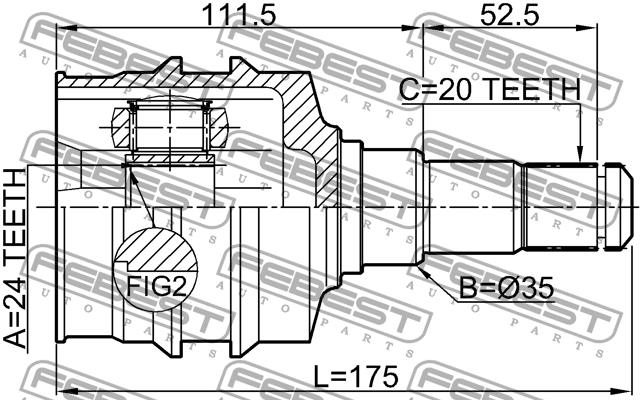 Buy Febest 0111-SXV20LH at a low price in United Arab Emirates!