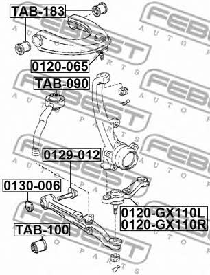 Eccentric bolt Febest 0129-012