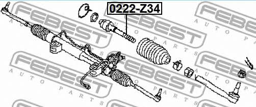 Inner Tie Rod Febest 0222-Z34