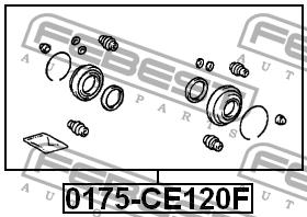 Repair Kit, brake caliper Febest 0175-CE120F