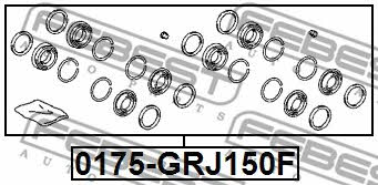 Repair Kit, brake caliper Febest 0175-GRJ150F