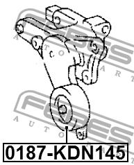 Febest V-ribbed belt tensioner (drive) roller – price 101 PLN