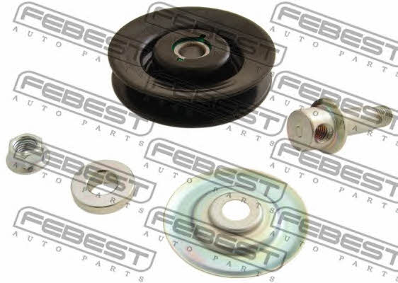 V-ribbed belt tensioner (drive) roller Febest 0187-KR42