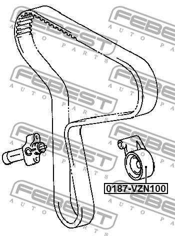 Febest Tensioner pulley, timing belt – price 89 PLN