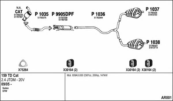  AR801 Exhaust system AR801