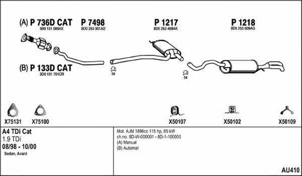  AU410 Exhaust system AU410