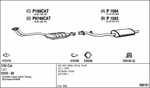 Fenno BM101 Exhaust system BM101