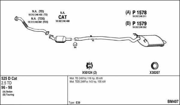  BM407 Exhaust system BM407