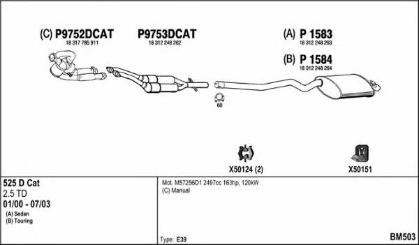  BM503 Exhaust system BM503