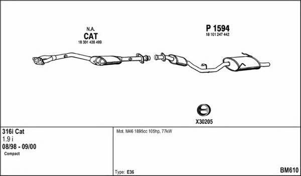 Fenno BM610 Exhaust system BM610