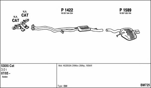  BM725 Exhaust system BM725