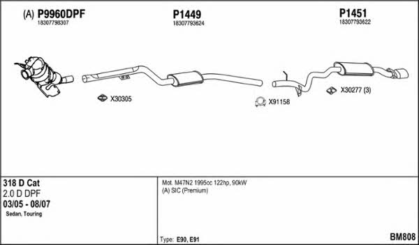  BM808 Exhaust system BM808