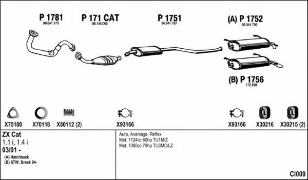 Fenno CI009 Exhaust system CI009