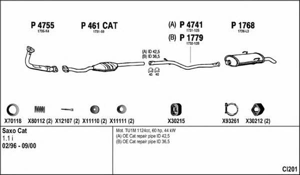  CI201 Exhaust system CI201