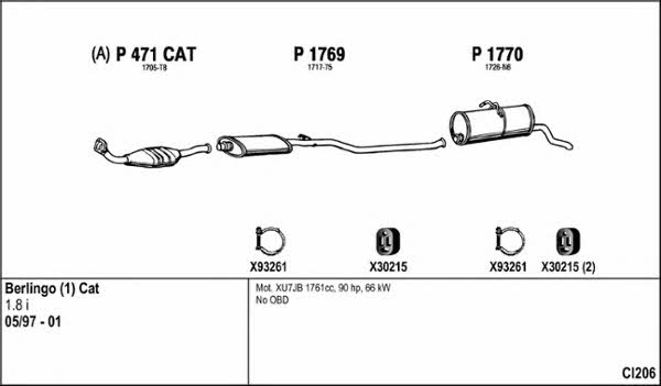  CI206 Exhaust system CI206