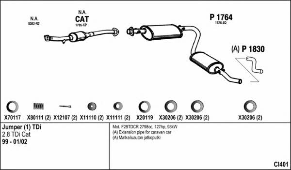  CI401 Exhaust system CI401