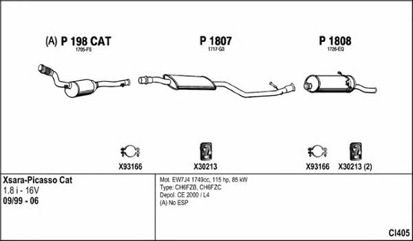  CI405 Exhaust system CI405