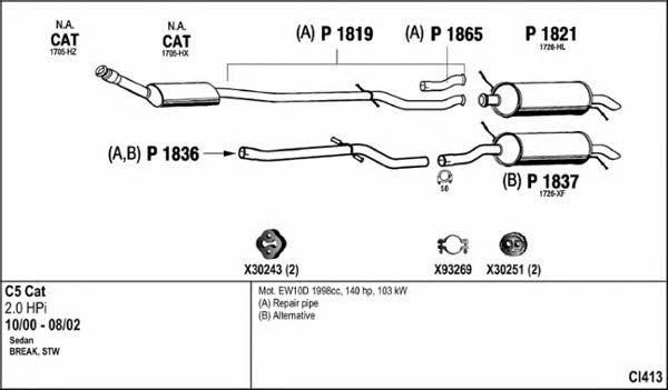 Fenno CI413 Exhaust system CI413