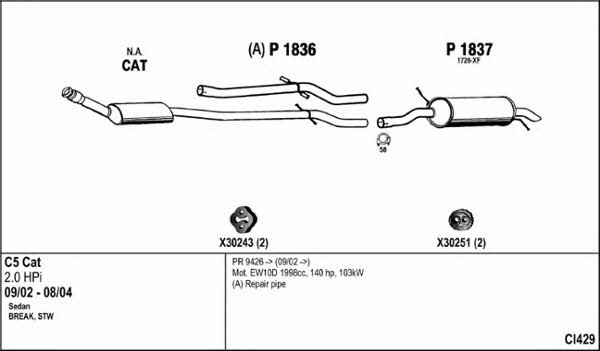  CI429 Exhaust system CI429