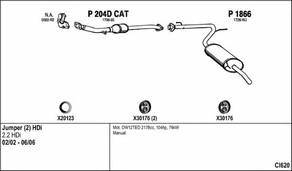  CI620 Exhaust system CI620