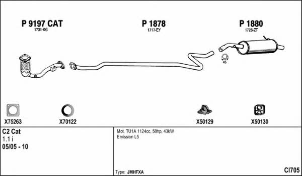  CI705 Exhaust system CI705