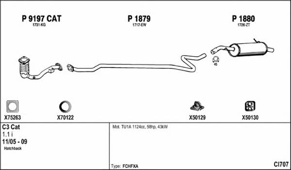  CI707 Exhaust system CI707