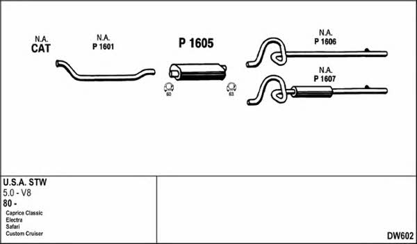  DW602 Exhaust system DW602