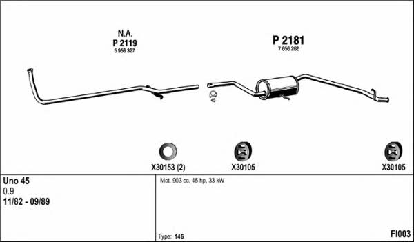  FI003 Exhaust system FI003