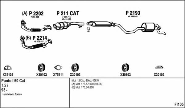  FI105 Exhaust system FI105