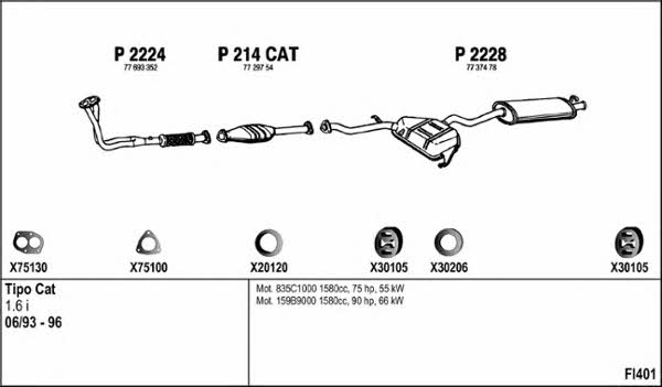 Fenno FI401 Exhaust system FI401