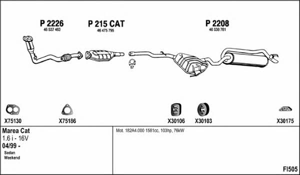 Fenno FI505 Exhaust system FI505