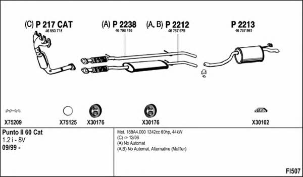  FI507 Exhaust system FI507