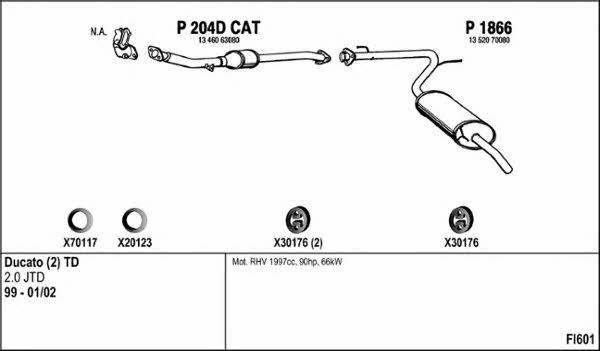  FI601 Exhaust system FI601