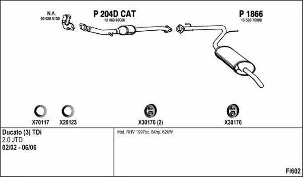  FI602 Exhaust system FI602