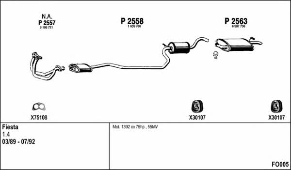  FO005 Exhaust system FO005