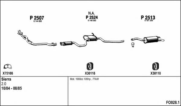  FO028.1 Exhaust system FO0281