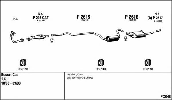  FO046 Exhaust system FO046