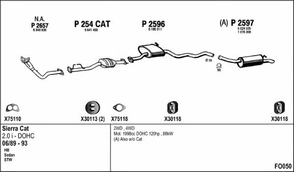 Fenno FO050 Exhaust system FO050