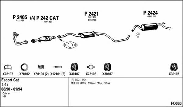  FO060 Exhaust system FO060