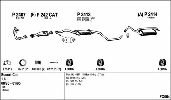  FO064 Exhaust system FO064