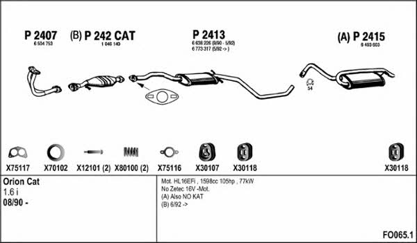  FO065.1 Exhaust system FO0651