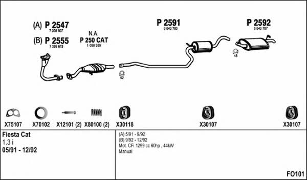 Fenno FO101 Exhaust system FO101