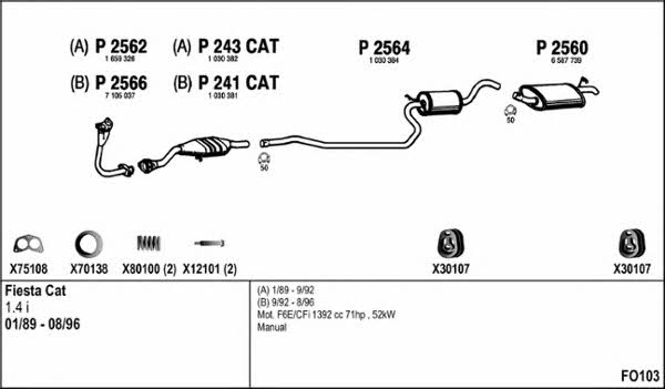  FO103 Exhaust system FO103