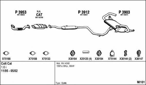  MI101 Exhaust system MI101