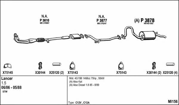 Fenno MI156 Exhaust system MI156