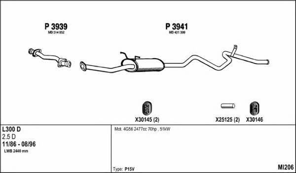 Fenno MI206 Exhaust system MI206