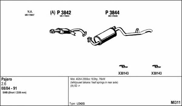 Fenno MI311 Exhaust system MI311