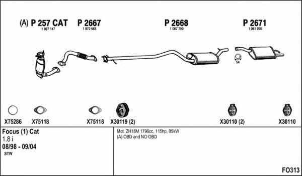 Fenno FO313 Exhaust system FO313